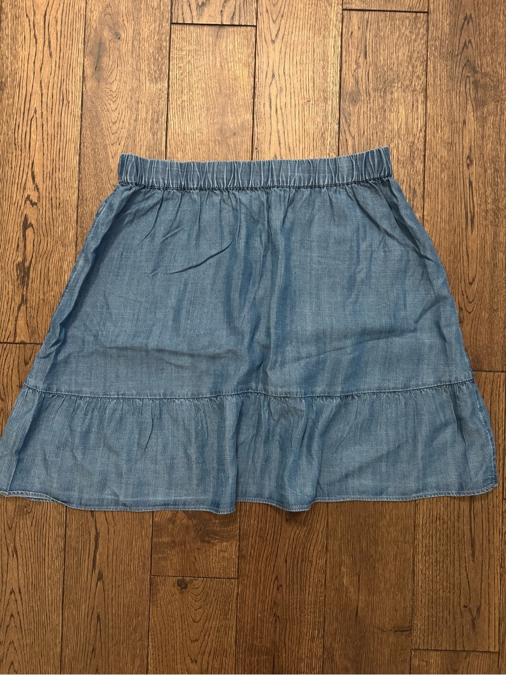 LOFT Chambray Tiered Skirt NWT